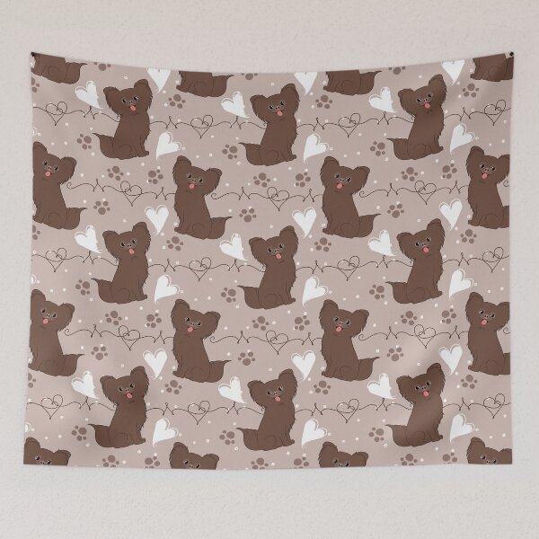 Item preview, LOVE Long Haired Chocolate Chihuahua  designed and sold by Lulupainting.