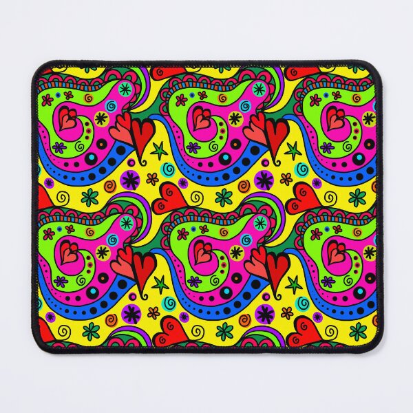 Item preview, Funny Colorful Modern Art Abstract Hearts and Flowers designed and sold by Aurorapod.