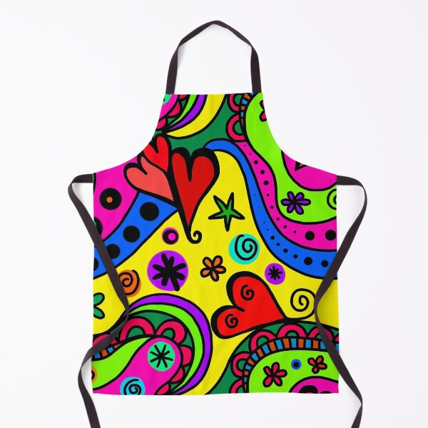 Item preview, Funny Colorful Modern Art Abstract Hearts and Flowers designed and sold by Aurorapod.