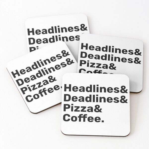Item preview, Headlines, Deadlines, Pizza & Coffee | journalism  designed and sold by BopleDesigns.