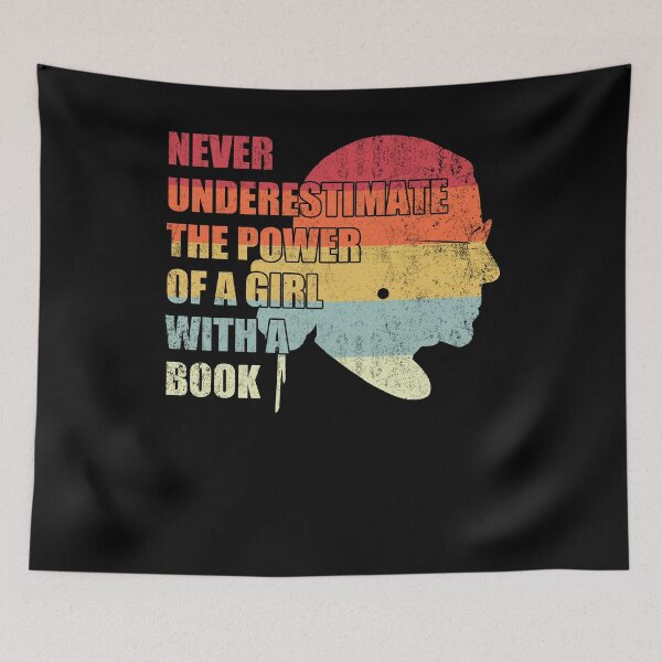 Item preview, Never Underestimate the Power of a Girl with a Book RBG Funny Gift for Reading Enthusiasm Proofreader Literature Lovers designed and sold by Simeon	 Dorelus.