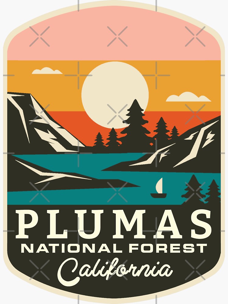 "plumas national forest California mountain hiking " Sticker for Sale