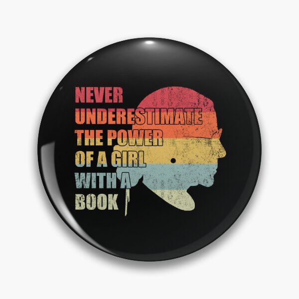 Item preview, Never Underestimate the Power of a Girl with a Book RBG Funny Gift for Reading Enthusiasm Proofreader Literature Lovers designed and sold by Simeon	 Dorelus.