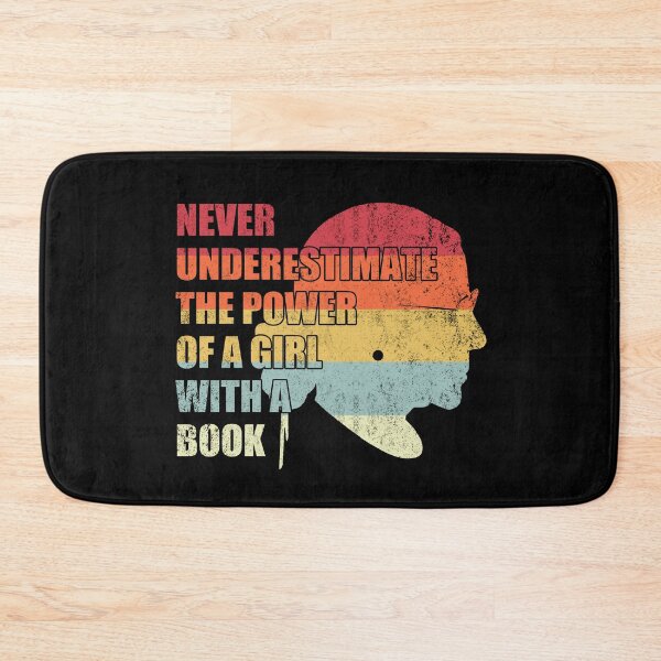 Item preview, Never Underestimate the Power of a Girl with a Book RBG Funny Gift for Reading Enthusiasm Proofreader Literature Lovers designed and sold by Simeon	 Dorelus.
