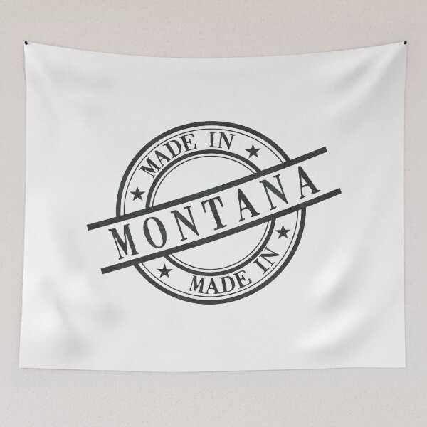 Item preview, Made In Montana Stamp Style Logo Symbol Black designed and sold by surgedesigns.