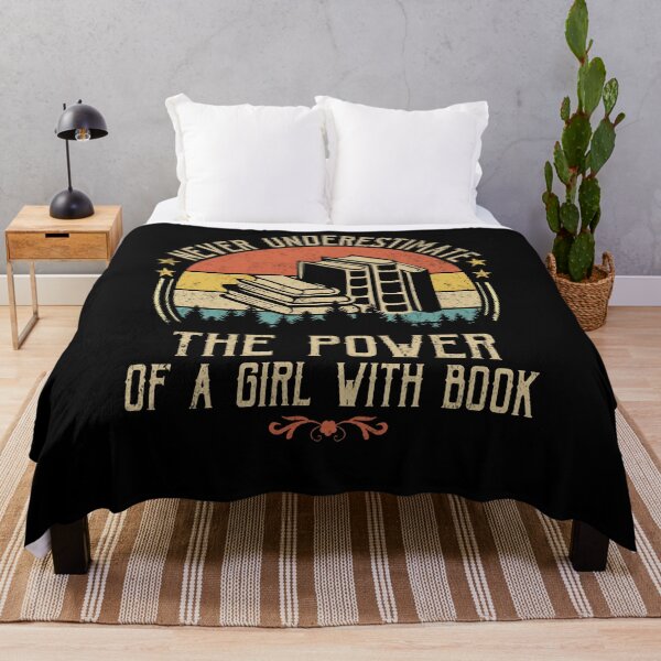 Item preview, Never Underestimate The Power Of A Girl With A Book Vintage designed and sold by Simeon	 Dorelus.