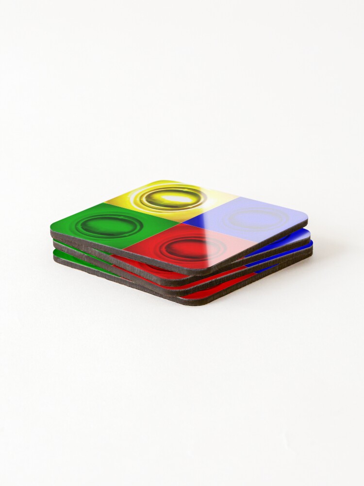Thumbnail 4 of 5, Coasters (Set of 4), Abstract Circles - Color Pattern designed and sold by CreativeAD.