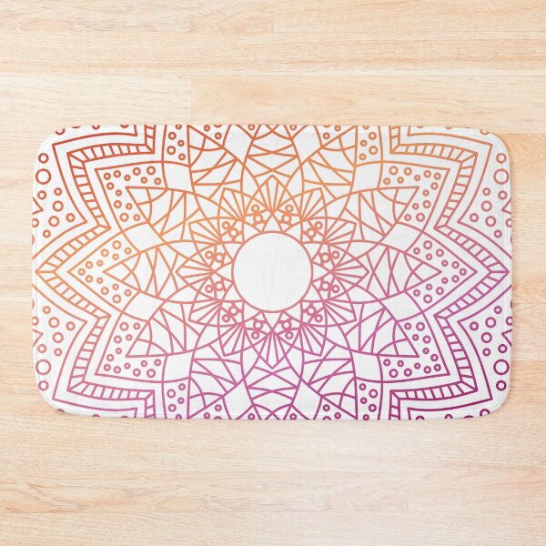 Item preview, Mandala Subtle Abstract Lesbian Pride Flag Orange Pink designed and sold by cashewdays.