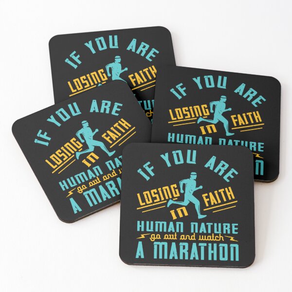 Item preview, If You Are Losing Faith In Human Nature Go Out And Watch A Marathonpng Sticker designed and sold by laureljusjv.