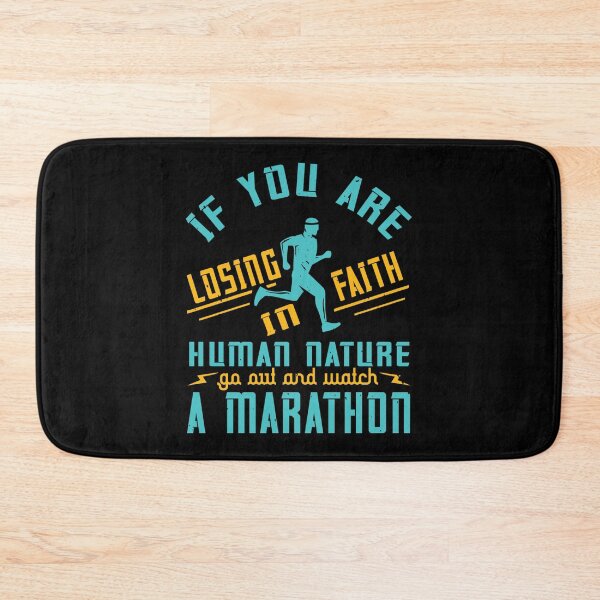 Item preview, If You Are Losing Faith In Human Nature Go Out And Watch A Marathonpng Sticker designed and sold by laureljusjv.