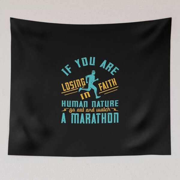 Item preview, If You Are Losing Faith In Human Nature Go Out And Watch A Marathonpng Sticker designed and sold by laureljusjv.