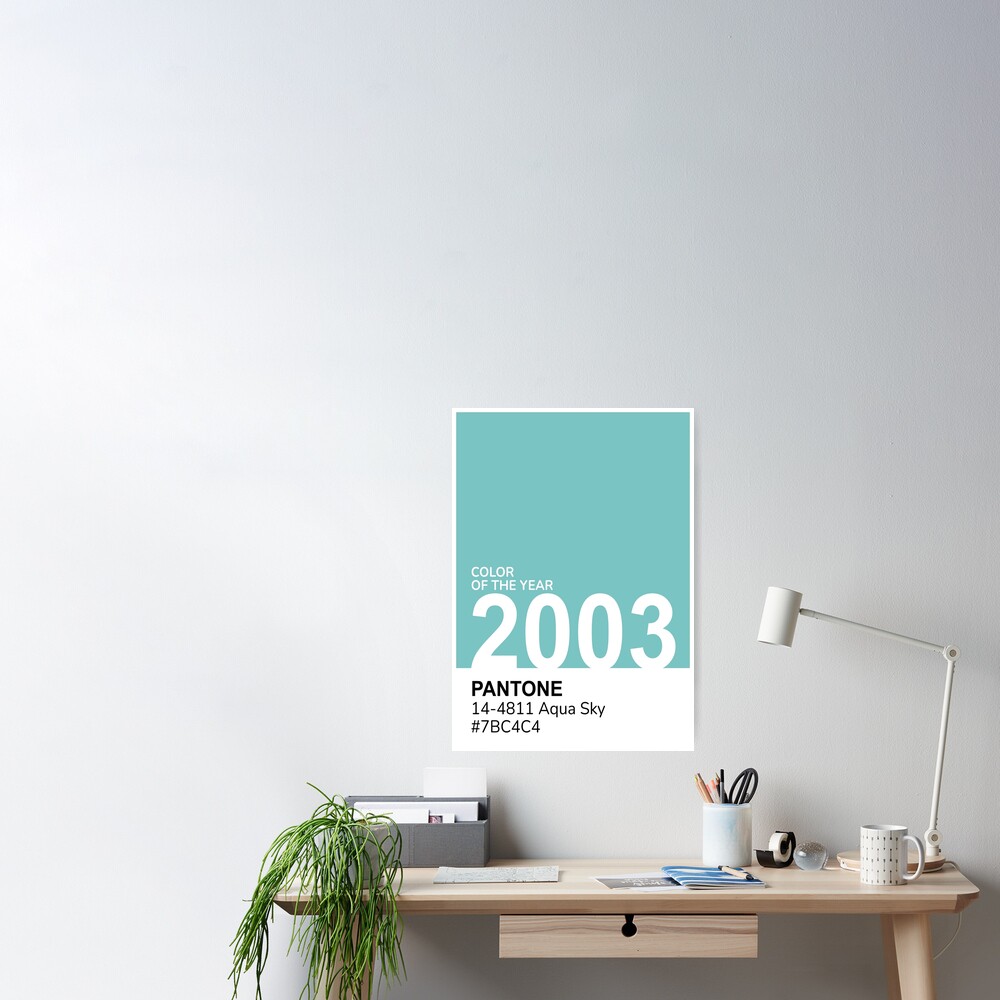 Color of the Year 2003 Aqua Sky 14-4811 Graphic by fashiontelligent ·  Creative Fabrica