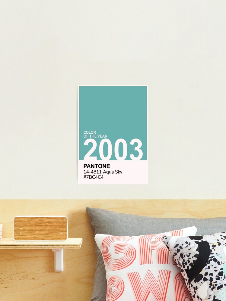 Color of the Year 2003 Aqua Sky 14-4811 Graphic by fashiontelligent ·  Creative Fabrica