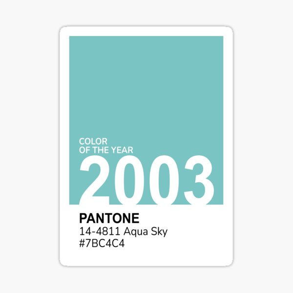 Pantone Colour of the Year 2003 Aqua Sky