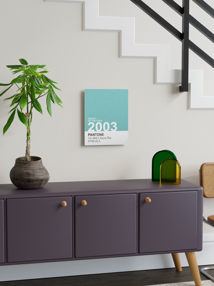 Approval Studio on X: 2003: Aqua Sky Pantone did a 180 by choosing an Aqua  Sky for 2003. A cool shade of blue-green color represents serenity and  clearness. Actually, Pantone experts were