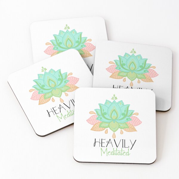 Item preview, Heavily meditated,yoga quote lotos in pastel designed and sold by InnaMGraphic.