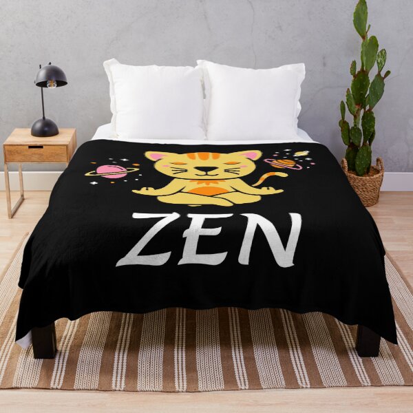 Item preview, zen yoga cat space meditation sport training designed and sold by la-petite-folie.