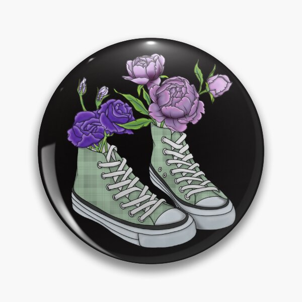 Item preview, Eustoma & Peony Shoes (Black) designed and sold by SpaceWuff.