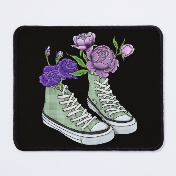 Item preview, Eustoma & Peony Shoes (Black) designed and sold by SpaceWuff.