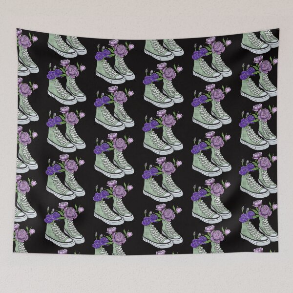 Item preview, Eustoma & Peony Shoes (Black) designed and sold by SpaceWuff.