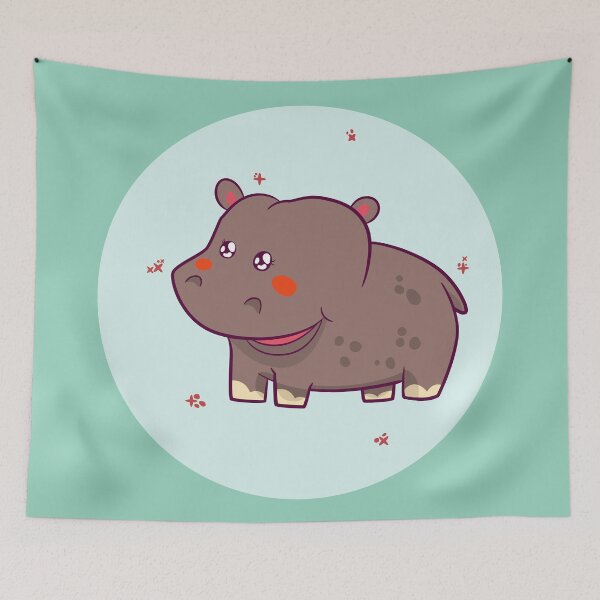 Item preview, Chubby Cute Hippo designed and sold by cutieotter.
