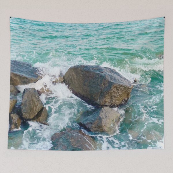 Item preview, Beautiful Light Blue Ocean Waves At The Beach During Summer Holiday designed and sold by Barolina.