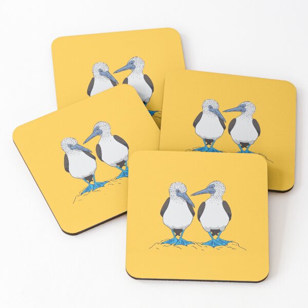 Item preview, Adorable Duo Blue Footed Booby Exotic Birds In Galapagos designed and sold by KaylaStudio.