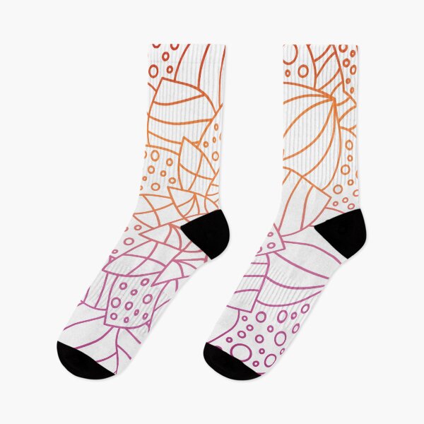 Item preview, Mandala Subtle Abstract Lesbian Pride Flag Orange Lotus designed and sold by cashewdays.