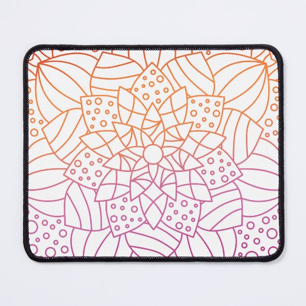 Item preview, Mandala Subtle Abstract Lesbian Pride Flag Orange Lotus designed and sold by cashewdays.