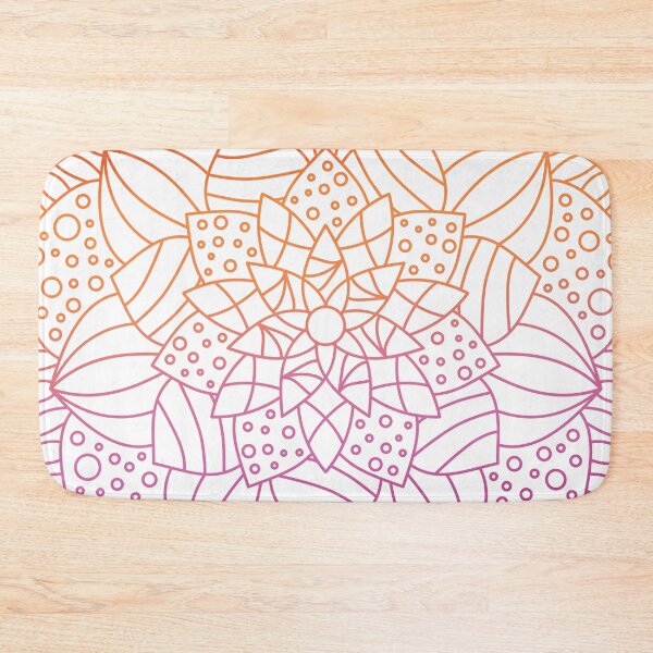 Item preview, Mandala Subtle Abstract Lesbian Pride Flag Orange Lotus designed and sold by cashewdays.
