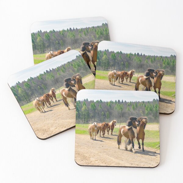 Item preview, Icelandic horses on the way back to the stable - horsephotography designed and sold by MarionsArt.