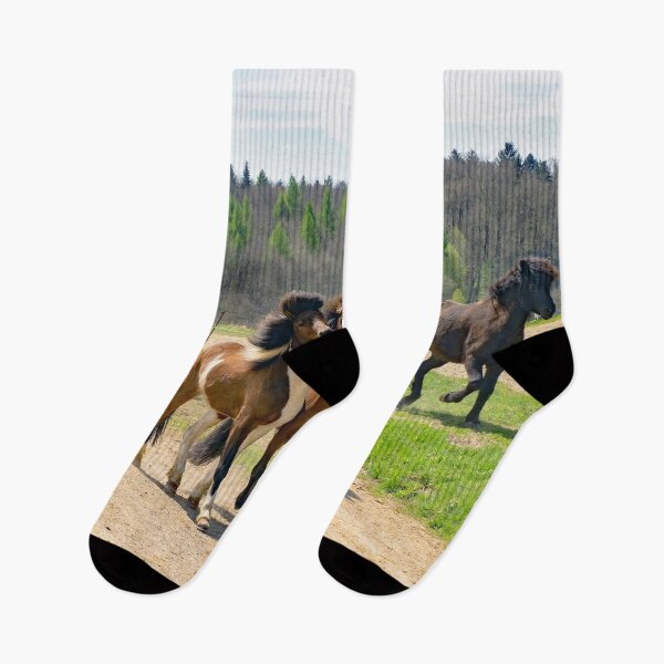 Item preview, Icelandic horses on the way back to the stable - horsephotography designed and sold by MarionsArt.