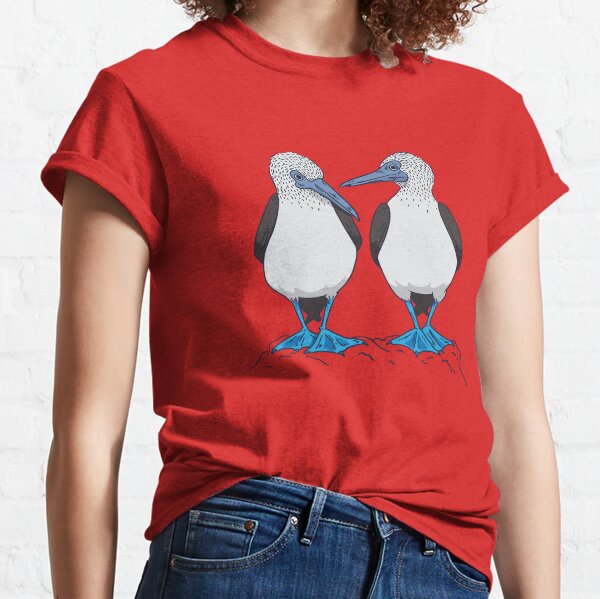  Less People More Boobies Blue Footed Boobie Bird Lover T-Shirt  : Clothing, Shoes & Jewelry
