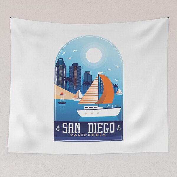 Item preview, San Diego California Skyline Waterfront designed and sold by Hoiho Adventure Shirts.