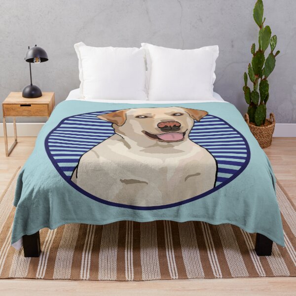 Item preview, Labrador dog w/ Blue stripped circle designed and sold by AdoptNFTPets.