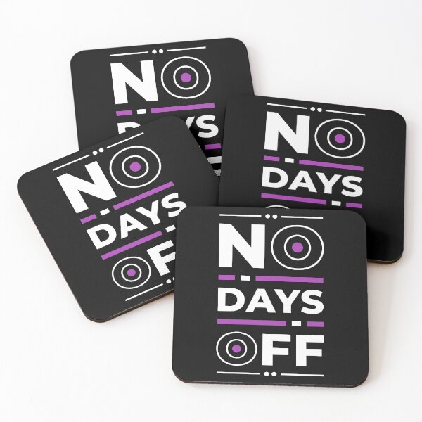 Item preview, No Days Off - Young Entrepreneur Inspirational Quote designed and sold by Optix.