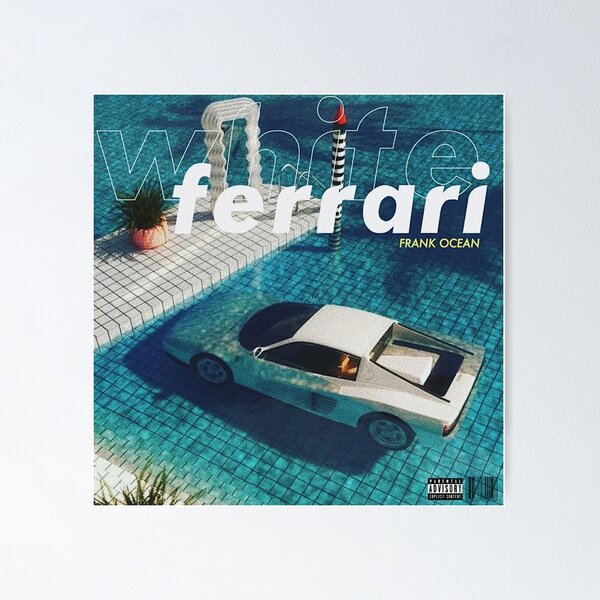 White Ferrari Posters for Sale