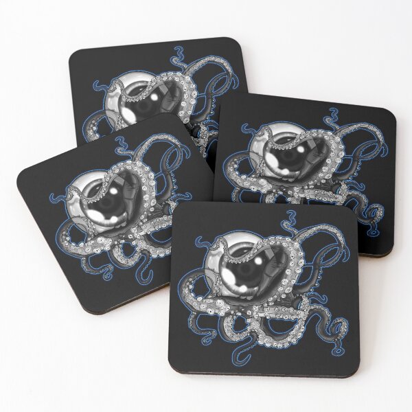 Item preview, Collection of Curious Creatures: Octo-Eye-Pus Octopus Eyeball Black and White designed and sold by iduzarts.