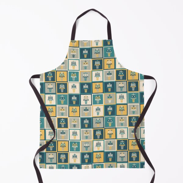 Item preview, 70s Flower Basket Checkerboard designed and sold by Carrie Cantwell Art.