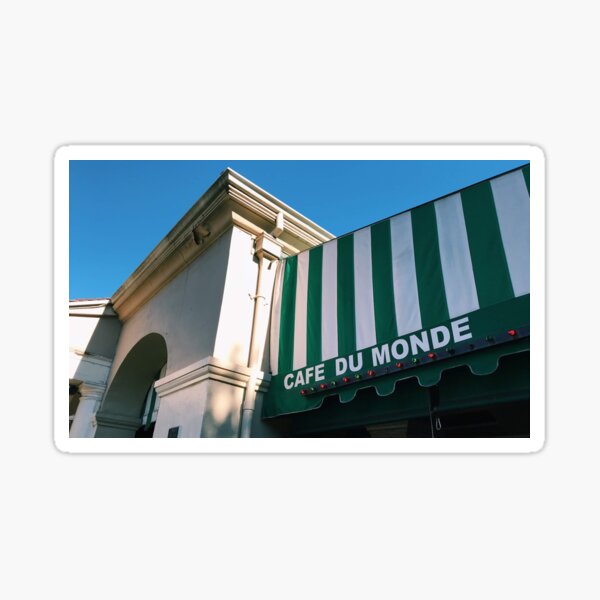 Beach Permanent Vinyl Sticker • Cafe Du Monde New Orleans