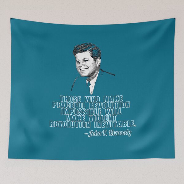 Item preview, JFK on Peace and Revolution designed and sold by LoveAndDefiance.