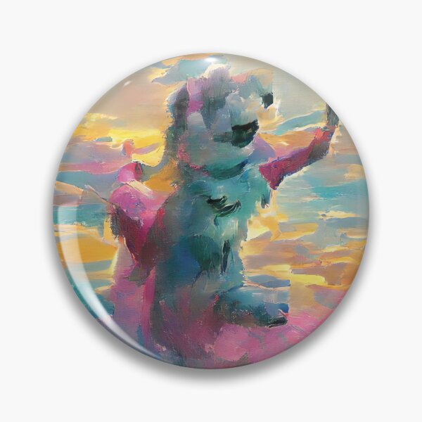 Item preview, Funny Cute Dog Waving Paws Goodbye Colorful Sketch designed and sold by funnyhalloween.