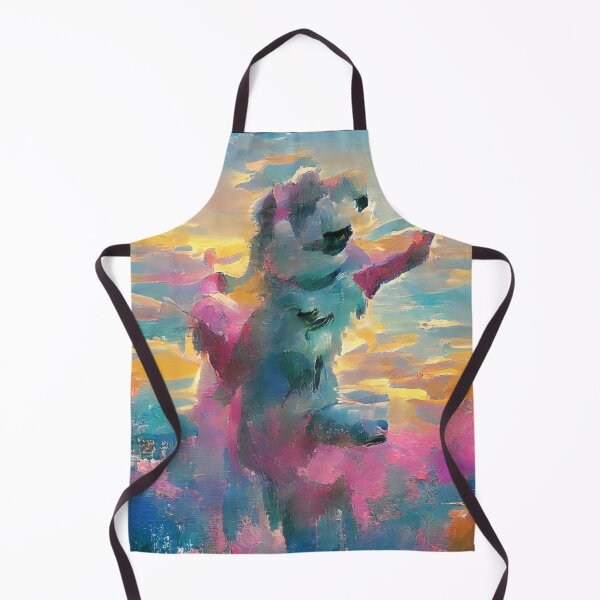 Item preview, Funny Cute Dog Waving Paws Goodbye Colorful Sketch designed and sold by funnyhalloween.