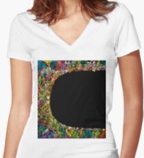 Colorful frame Women's Fitted V-Neck T-Shirt