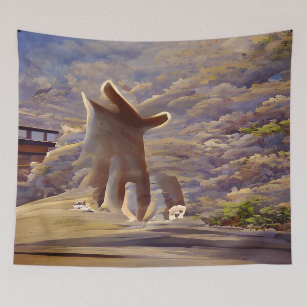 Item preview, Funny Cute Dog Waving Paws Goodbye Colorful Sketch designed and sold by funnyhalloween.
