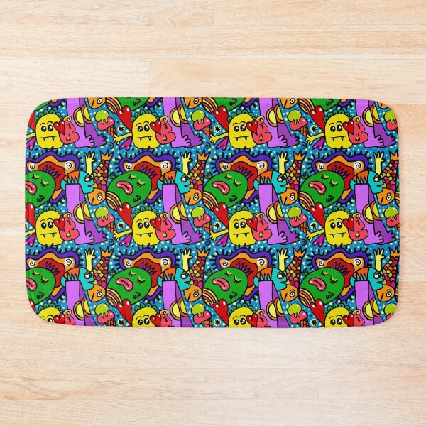 Item preview, Funny Arty Cartoon Monsters Ice Cream and Fish designed and sold by Aurorapod.