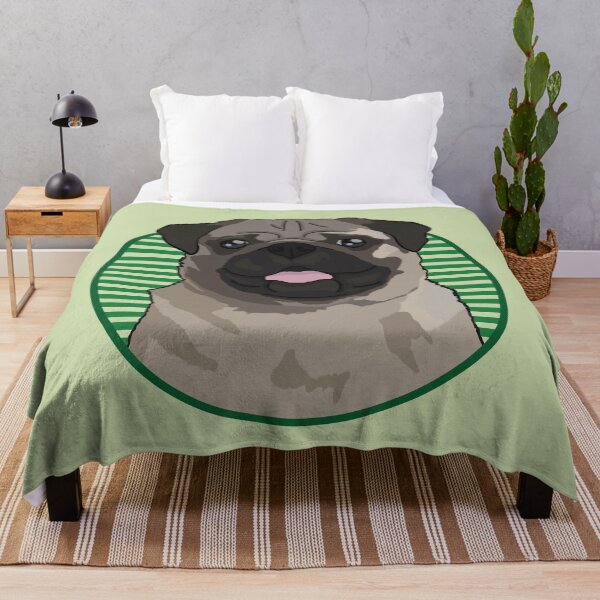Item preview, Pug dog w/ Green stripped circle designed and sold by AdoptNFTPets.
