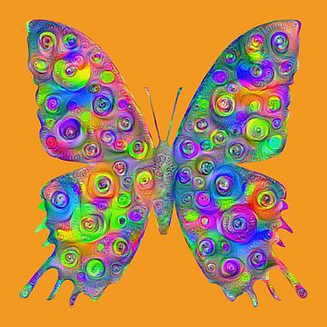 Artwork thumbnail, #DeepDream Motley Butterfly by blackhalt
