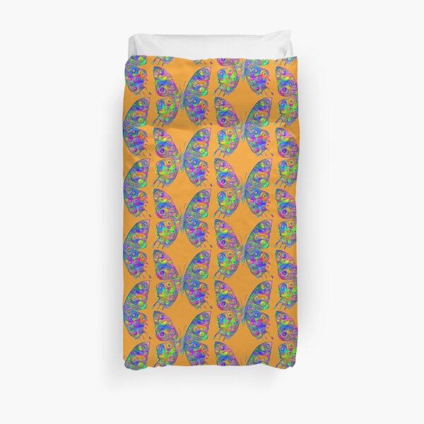 #DeepDream Motley Butterfly Duvet Cover