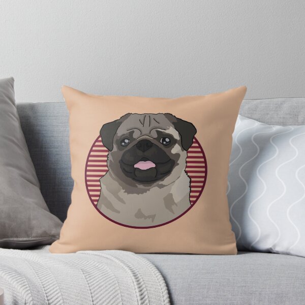 Item preview, Pug dog w/ Red stripped circle designed and sold by AdoptNFTPets.